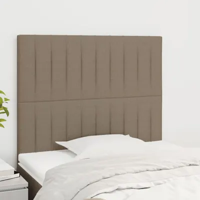 vidaXL Tăblie de pat gri taupe 90x5x118/128 cm, material textil