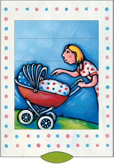 Felicitare de salutare Living Card - Bebeluş într-un cărucior