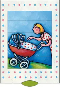Felicitare de salutare Living Card - Bebeluş într-un cărucior