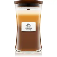 Woodwick Trilogy Café Sweets lumânare parfumată cu fitil din lemn 609.5 g