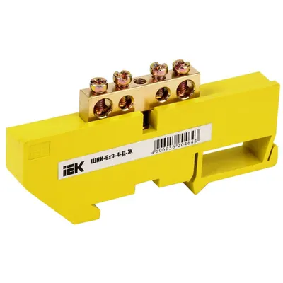 Neutral bus bar with DIN-Izolator SHNI-6x9-4-D-ZH