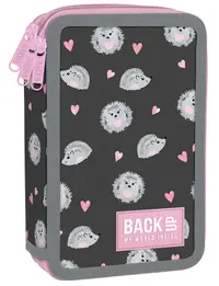 Penar cu rechizite BackUp EW - Hedgehog, cu 3 fermoare