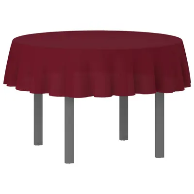 vidaXL Țesătură pentru masă Rotund Roșu Vin Ø 160 cm Poliester