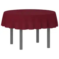 vidaXL Țesătură pentru masă Rotund Roșu Vin Ø 160 cm Poliester