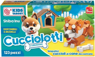 Mini constructor RS Toys Cucciolotti - Shiba Inu, 123 piese