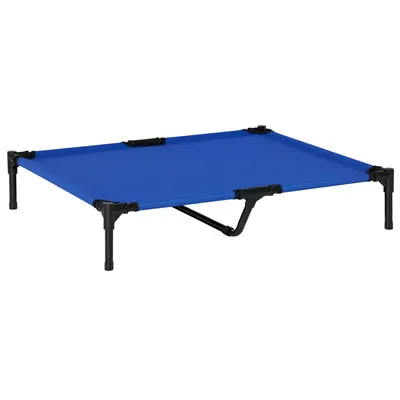 PawHut Pat ridicat pentru câine pat ridicat răcoritor pentru câine material Oxford sac de transport inclus 92 x 76 x 18 cm albastru | Aosom Romania