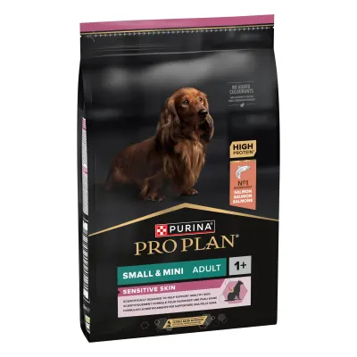 Hrana uscata pentru caini Pro Plan Small & Mini Adult, Piele Sensibila, Somon 7kg