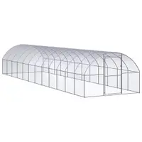 vidaXL Coteț de găini pentru exterior, 3x12x2 m, oțel zincat