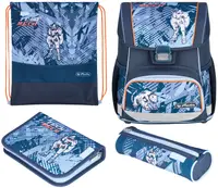 Set școlar Herlitz Loop Plus - TechMech, ghiozdan două penare și un săculeț