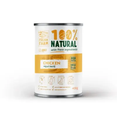 Conserva pentru caini Fresh Farm Smooth Pate 400 cu pui gr