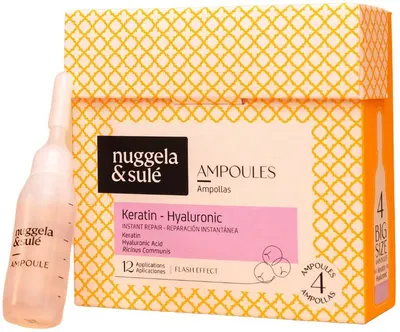 Nuggela & Sulé Fiolă regeneratoare Keratin-Hyaluronic, 4 x 10 m