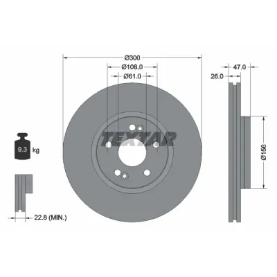 Disc frana TEXTAR 92119003