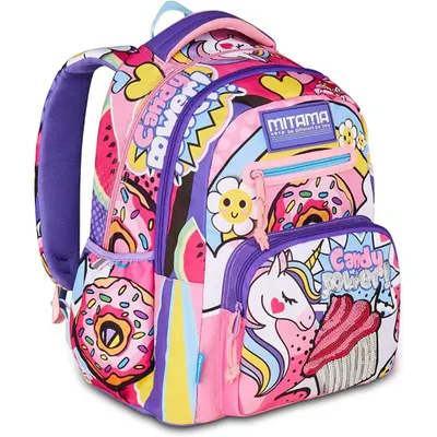 Ghiozdan cu 3 compartimente, Mitama, New Plus, DaisyPop