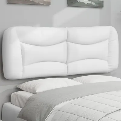 vidaXL Pernă pentru tăblie pat, Hvar, alb, 120 cm, piele artificială