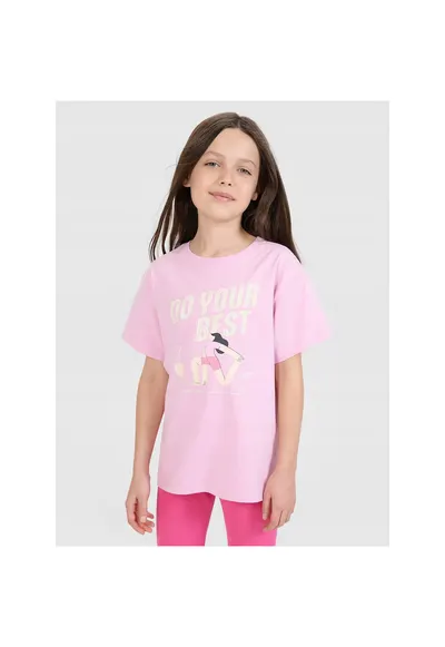 Tricou fete JRSS25TTSHF2644-56S - 4F - Bumbac - Roz