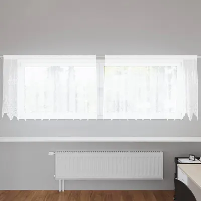 vidaXL Cortină din Dantelă Alb 120 x 300 cm Poliester