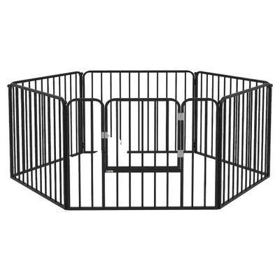 PawHut Tarc de Joaca Rezistent pentru Caini din 6 Panouri pentru Animale de Companie | Aosom Romania