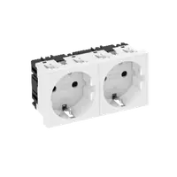 Priza 0°, cu contact de protectie, dubla | Type STD-D0 SRO2