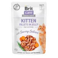 Brit Care Cat Kitten Fillets in Jelly with Savory Salmon, 85 g