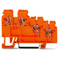 3-conductor sensor/actuator terminal block; with colored conductor entries; 2.5 mm²; CAGE CLAMP®; 2,50 mm²; orange