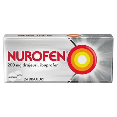 Nurofen 200 mg, Reckitt Benkiser | 24 drajeuri