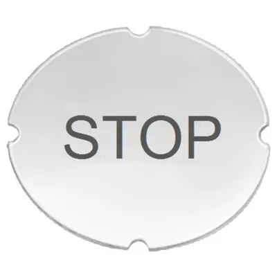 Eticheta 28mm dia, transparent, STOP