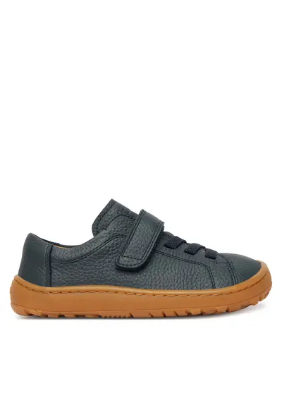 Pantofi copii - piele naturala - albastru - talpa flexibila - sistem inchidere Velcro