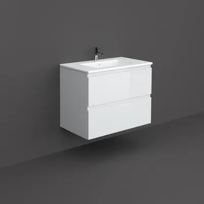 Mobilier suspendat incastrabil pentru lavoar, Joy, 80 cm alb, Rak