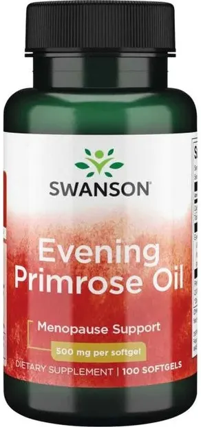 Evening Primrose Oil, 500 mg, 100 capsule, Swanson