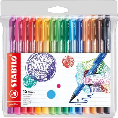 Pixuri marcatoare Stabilo pointMax - 15 culori