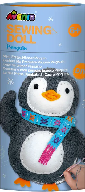Set creativ Avenir - Coase-ți o jucărie de pluș , Pinguin