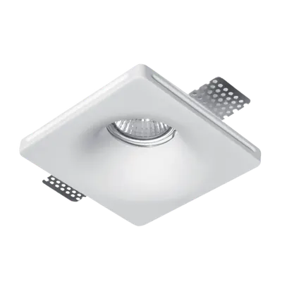 Spot Patrat Ghips Gu10 100x100 Alb