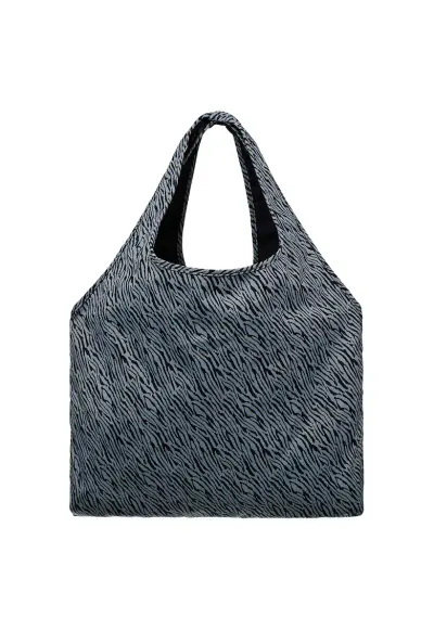 Geanta tote cu model - Negru/Gri