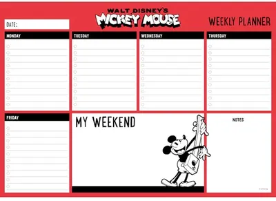 Planner saptamanal - Mickey Mouse, A4, 54 file