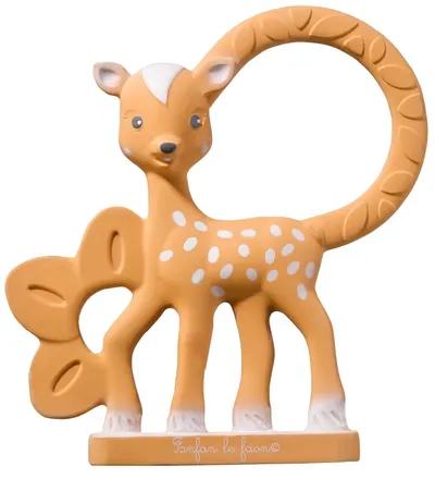 Jucărie de dentiție din cauciuc natural Sophie la Girafe - Micul cerb Fanfan