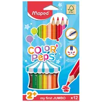 Creioane colorate Color'Peps My First Jumbo, 12culori/set, Maped