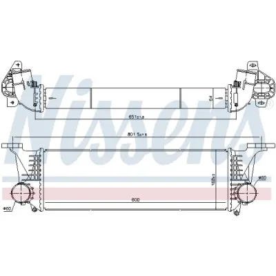 Intercooler, compresor NISSENS 96246