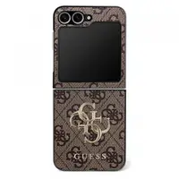 Husa pentru Samsung Galaxy Z Flip7 F766, Guess, 4G Metal Logo, Maro