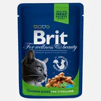 Brit Premium Sterilised plic pisici sterilizate, bucăţi Pui în sos, 100g 100g