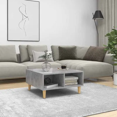 vidaXL Masă de cafea, gri beton, 60x60x30 cm, lemn prelucrat