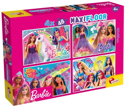 Puzzle de podea pentru copii Lisciani din 4 х 48 XXL piese - Barbie