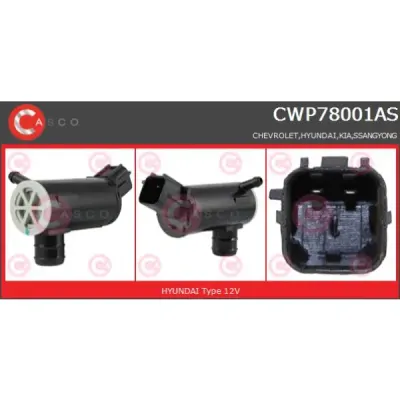 Pompa de apa, spalare parbriz CASCO CWP78001AS