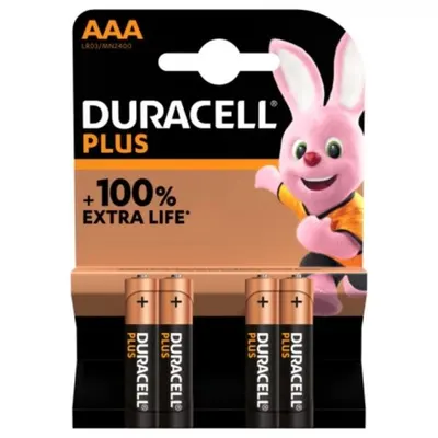 Baterii alcaline Duracell AAAK4, LR03, 4 buc Engros