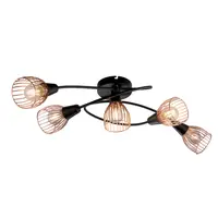 Lustra 5xe14 Ambix Negru/cupru