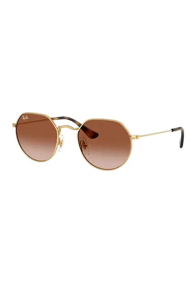 Ochelari de soare rotunzi cu rama metalica Jack - Auriu
