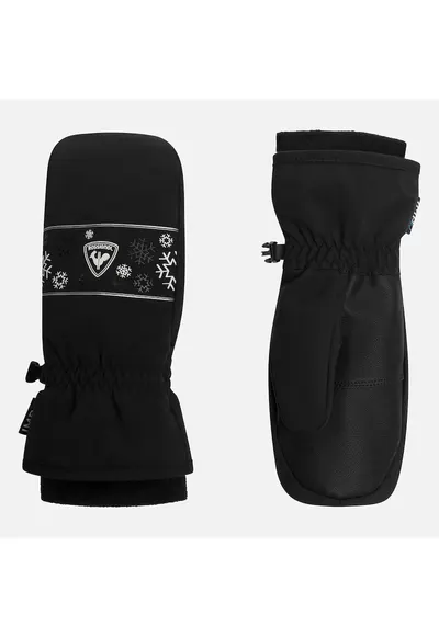 Manusi ski JR JANE IMPR M - culoare negru - pentru copii - Negru