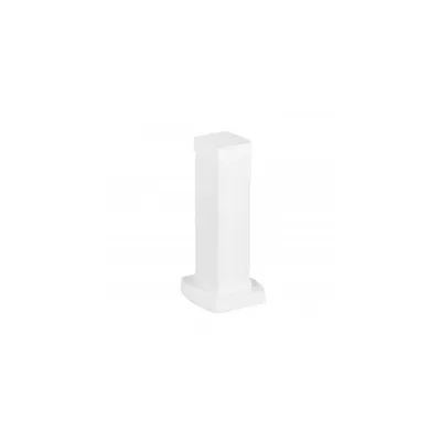 Snap-on mini-column - 1 compartiment 2 sides - inaltime 0.30 m - aluminiu body - PVC capacs - alb finish