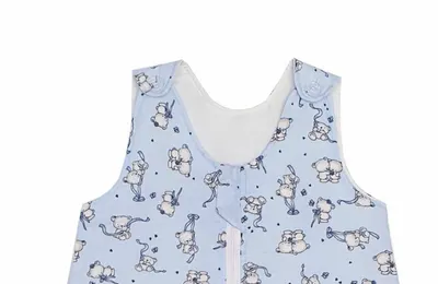 Sac de dormit copii 2.5 tog KidsDecor Loving Bear Blue din bumbac 110 cm