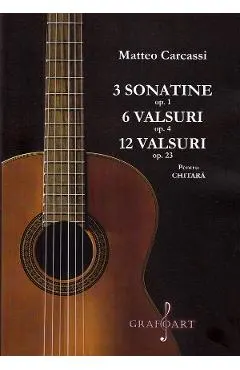 3 sonatine opus 1. 6 valsuri opus 4. 12 valsuri opus 23 pentru chitara