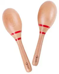 Maracas din lemn pentru copii Classic World - Roșu